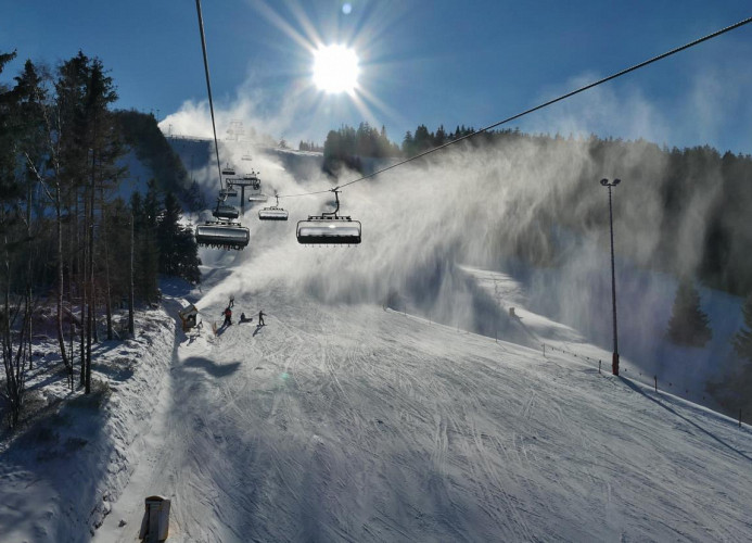 Skipiste direkt vor der Haustür