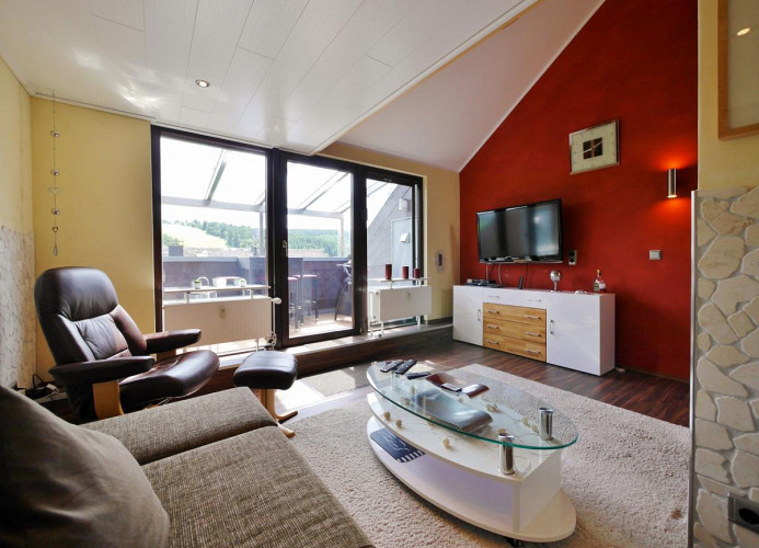 Wohnbereich mit TV,BlueRay, Stereo, Soundbar