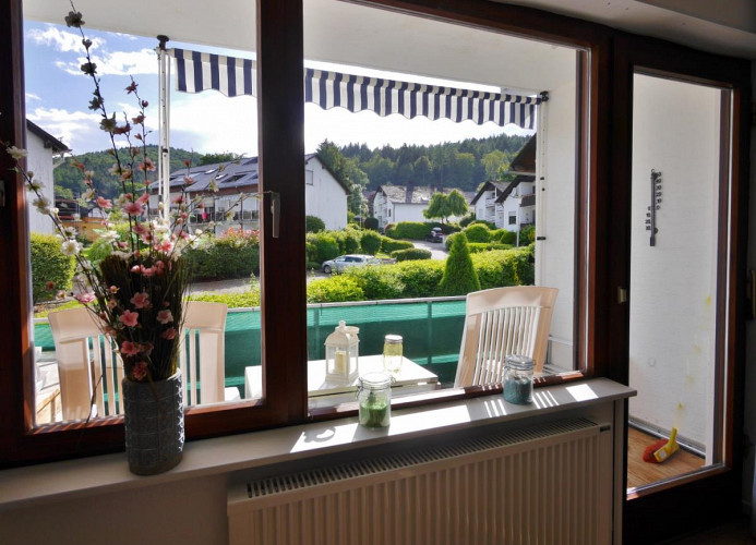 Fewo Sauerlandglück - Aussicht vom Wohnzimmer 