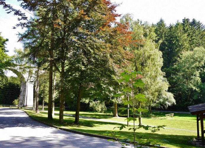 Kurpark mit Viadukt in Usseln